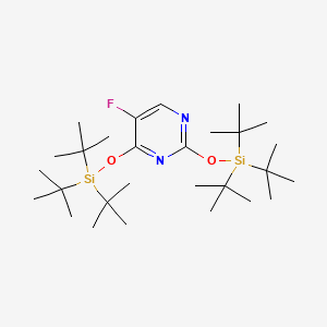 molecular formula C28H55FN2O2Si2 B15452899 5-Fluoro-2,4-bis[(tri-tert-butylsilyl)oxy]pyrimidine CAS No. 62679-89-4