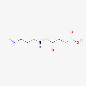 molecular formula C9H18N2O3S B15452924 4-({[3-(Dimethylamino)propyl]amino}sulfanyl)-4-oxobutanoic acid CAS No. 62628-21-1