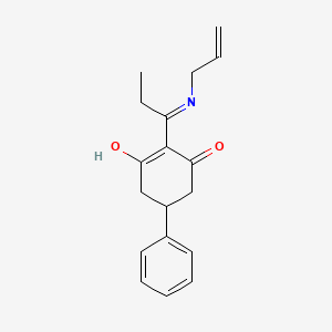 molecular formula C18H21NO2 B15452946 5-Phenyl-2-{1-[(prop-2-en-1-yl)amino]propylidene}cyclohexane-1,3-dione CAS No. 62663-77-8