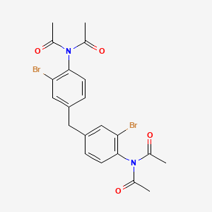 molecular formula C21H20Br2N2O4 B15452950 N,N'-[Methylenebis(2-bromo-4,1-phenylene)]bis(N-acetylacetamide) CAS No. 62477-15-0