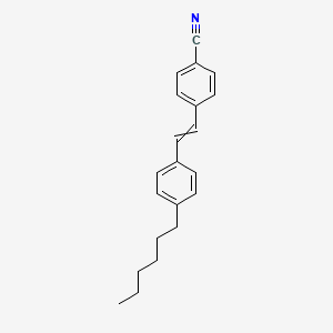 molecular formula C21H23N B15452998 4-[2-(4-Hexylphenyl)ethenyl]benzonitrile CAS No. 62731-39-9