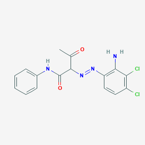 molecular formula C16H14Cl2N4O2 B15453002 2-[(E)-(2-Amino-3,4-dichlorophenyl)diazenyl]-3-oxo-N-phenylbutanamide CAS No. 62419-43-6