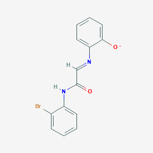 molecular formula C14H10BrN2O2- B15453009 2-{(E)-[2-(2-Bromoanilino)-2-oxoethylidene]amino}phenolate CAS No. 62513-10-4