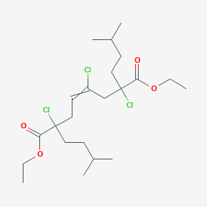 molecular formula C22H37Cl3O4 B15453035 Diethyl 2,4,7-trichloro-2,7-bis(3-methylbutyl)oct-4-enedioate CAS No. 62377-83-7