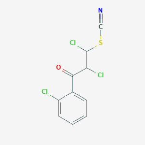 1,2-Dichloro-3-(2-chlorophenyl)-3-oxopropyl thiocyanate