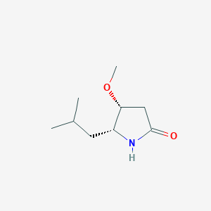 molecular formula C9H17NO2 B15453041 (4R,5R)-4-methoxy-5-(2-methylpropyl)pyrrolidin-2-one CAS No. 62430-06-2