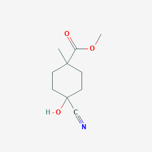 Methyl 4-cyano-4-hydroxy-1-methylcyclohexane-1-carboxylate