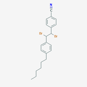 molecular formula C21H23Br2N B15453067 4-[1,2-Dibromo-2-(4-hexylphenyl)ethyl]benzonitrile CAS No. 62731-29-7