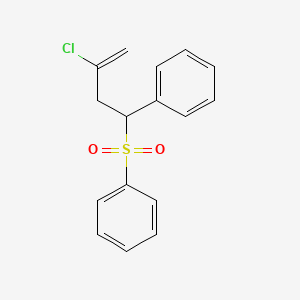 [1-(Benzenesulfonyl)-3-chlorobut-3-en-1-yl]benzene