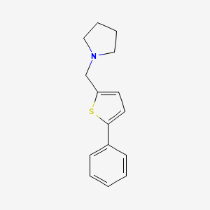 molecular formula C15H17NS B15453121 1-[(5-Phenylthiophen-2-yl)methyl]pyrrolidine CAS No. 62403-39-8