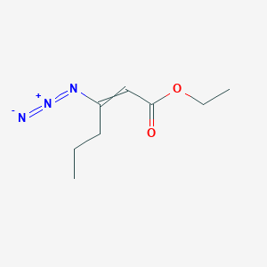 Ethyl 3-azidohex-2-enoate