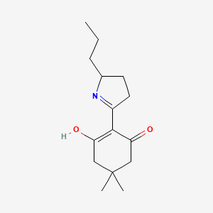 molecular formula C15H23NO2 B15453140 5,5-Dimethyl-2-(5-propylpyrrolidin-2-ylidene)cyclohexane-1,3-dione CAS No. 62686-96-8