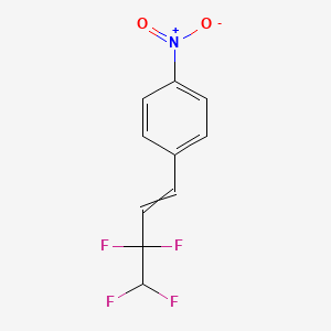 molecular formula C10H7F4NO2 B15453177 1-Nitro-4-(3,3,4,4-tetrafluorobut-1-en-1-yl)benzene CAS No. 62448-59-3