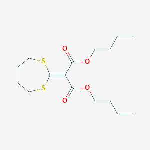 molecular formula C16H26O4S2 B15453196 Dibutyl (1,3-dithiepan-2-ylidene)propanedioate CAS No. 62280-82-4