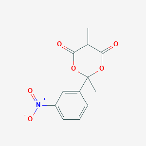 molecular formula C12H11NO6 B15453236 1,3-Dioxane-4,6-dione, 2,5-dimethyl-2-(3-nitrophenyl)- CAS No. 62391-18-8