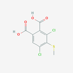 3,5-Dichloro-4-(methylsulfanyl)benzene-1,2-dicarboxylic acid