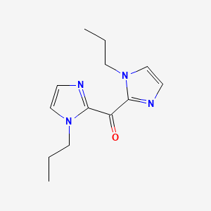 molecular formula C13H18N4O B15453258 Bis(1-propyl-1H-imidazol-2-yl)methanone CAS No. 62366-41-0