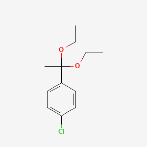 molecular formula C12H17ClO2 B15453270 Benzene, 1-chloro-4-(1,1-diethoxyethyl)- CAS No. 62486-64-0