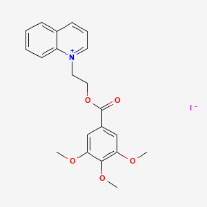 molecular formula C21H22INO5 B15453277 1-{2-[(3,4,5-Trimethoxybenzoyl)oxy]ethyl}quinolin-1-ium iodide CAS No. 62507-82-8