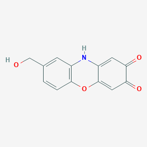 molecular formula C13H9NO4 B15453280 8-(Hydroxymethyl)-3H-phenoxazine-2,3(10H)-dione CAS No. 62267-65-6