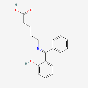 5-{[(6-Oxocyclohexa-2,4-dien-1-ylidene)(phenyl)methyl]amino}pentanoic acid