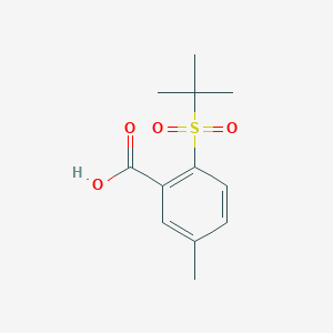 molecular formula C12H16O4S B15453305 5-Methyl-2-(2-methylpropane-2-sulfonyl)benzoic acid CAS No. 62261-23-8