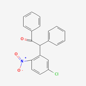 molecular formula C20H14ClNO3 B15453306 Ethanone, 2-(5-chloro-2-nitrophenyl)-1,2-diphenyl- CAS No. 62567-93-5