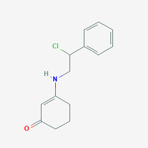 molecular formula C14H16ClNO B15453311 2-Cyclohexen-1-one, 3-[(2-chloro-2-phenylethyl)amino]- CAS No. 62681-61-2