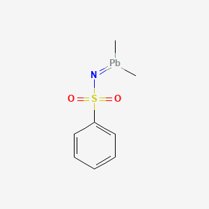 molecular formula C8H11NO2PbS B15453346 N-(Dimethylplumbylene)benzenesulfonamide CAS No. 62452-82-8