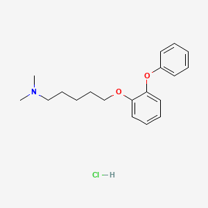 molecular formula C19H26ClNO2 B15453351 N,N-dimethyl-5-(2-phenoxyphenoxy)pentan-1-amine;hydrochloride CAS No. 62232-53-5