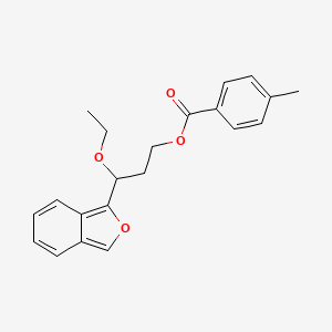 molecular formula C21H22O4 B15453369 3-(2-Benzofuran-1-yl)-3-ethoxypropyl 4-methylbenzoate CAS No. 62452-93-1