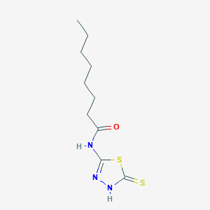 N-(5-Sulfanylidene-4,5-dihydro-1,3,4-thiadiazol-2-yl)octanamide