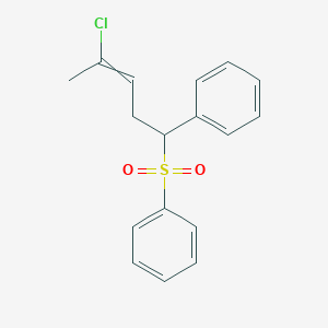 [1-(Benzenesulfonyl)-4-chloropent-3-en-1-yl]benzene