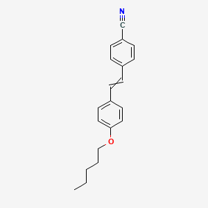 molecular formula C20H21NO B15453399 4-{2-[4-(Pentyloxy)phenyl]ethenyl}benzonitrile CAS No. 62736-47-4