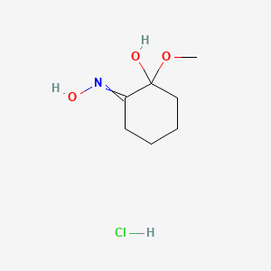 2-Hydroxyimino-1-methoxycyclohexan-1-ol;hydrochloride