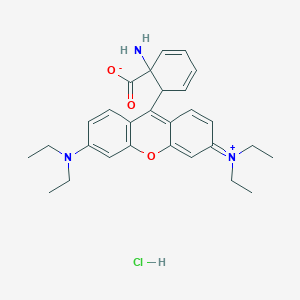 molecular formula C28H34ClN3O3 B15453418 Xanthylium, 9-(amino-2-carboxyphenyl)-3,6-bis(diethylamino)-, chloride CAS No. 62654-19-7