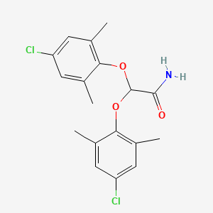 molecular formula C18H19Cl2NO3 B15453448 2,2-Bis(4-chloro-2,6-dimethylphenoxy)acetamide CAS No. 62243-45-2