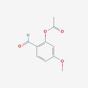 molecular formula C10H10O4 B15453450 2-Formyl-5-methoxyphenyl acetate CAS No. 62536-84-9