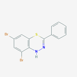 molecular formula C13H8Br2N2S B15453478 6,8-Dibromo-3-phenyl-1H-4,1,2-benzothiadiazine CAS No. 62672-42-8