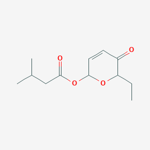 6-Ethyl-5-oxo-5,6-dihydro-2H-pyran-2-yl 3-methylbutanoate