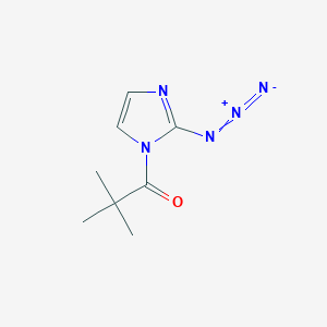 molecular formula C8H11N5O B15453513 1-(2-Azido-1H-imidazol-1-yl)-2,2-dimethylpropan-1-one CAS No. 62266-40-4