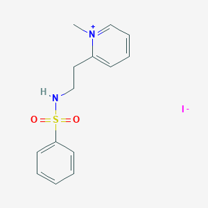 2-{2-[(Benzenesulfonyl)amino]ethyl}-1-methylpyridin-1-ium iodide