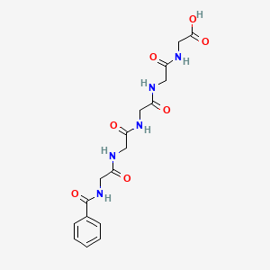 molecular formula C17H21N5O7 B15453529 N-Benzoylglycylglycylglycylglycylglycine CAS No. 62470-70-6