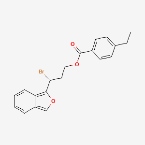 molecular formula C20H19BrO3 B15453576 3-(2-Benzofuran-1-yl)-3-bromopropyl 4-ethylbenzoate CAS No. 62452-87-3