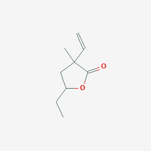 molecular formula C9H14O2 B15453579 3-Ethenyl-5-ethyl-3-methyloxolan-2-one CAS No. 62668-27-3