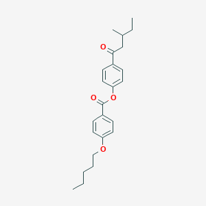 molecular formula C24H30O4 B15453605 4-(3-Methylpentanoyl)phenyl 4-(pentyloxy)benzoate CAS No. 62439-27-4