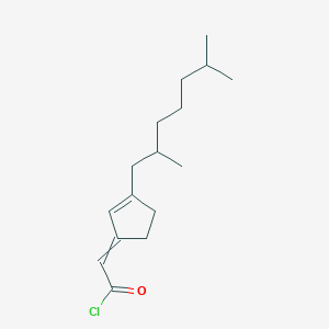 [3-(2,6-Dimethylheptyl)cyclopent-2-en-1-ylidene]acetyl chloride