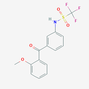 molecular formula C15H12F3NO4S B15453699 1,1,1-Trifluoro-N-[3-(2-methoxybenzoyl)phenyl]methanesulfonamide CAS No. 62261-72-7