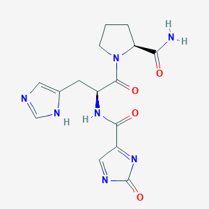 molecular formula C15H17N7O4 B15453706 N-(2-Oxo-2H-imidazole-4-carbonyl)-L-histidyl-L-prolinamide CAS No. 62305-72-0