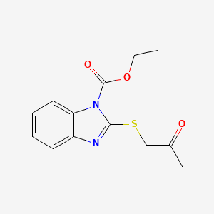 Ethyl 2-[(2-oxopropyl)sulfanyl]-1H-benzimidazole-1-carboxylate